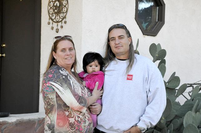 Damien and Anne Browning, with baby Ava Serenity, run a rehab center in Old Town Cottonwood. Steps to Recovery Homes has both men’s and women’s centers, and helps recovering addicts get back on their feet.