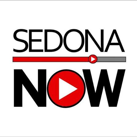 Sedona Now logo with play button and recovery theme.